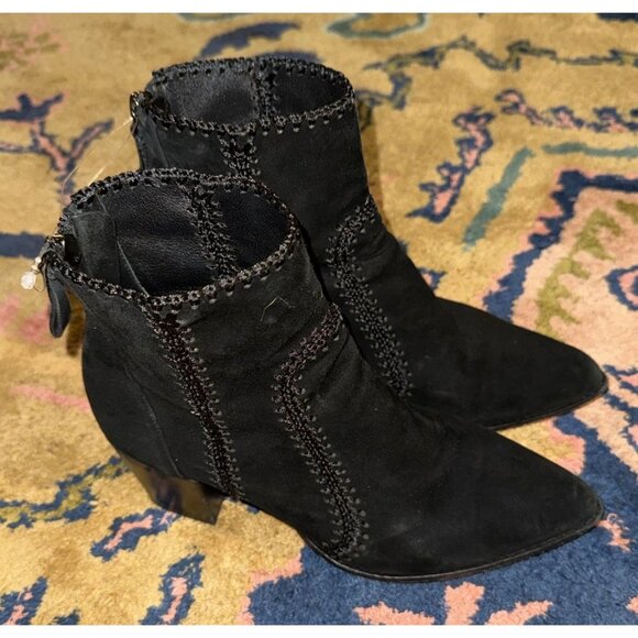 Alexandre Birman Shoes - $850 Alexandre Birman Women's Black Benta Embroidered Ankle Bootie Boot sz 37.5
